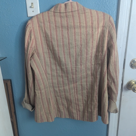 LafayetteWomen's Striped Blazer - Beige and Red - Picture 5 of 6